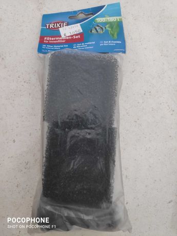 Esponjas e carvão Trixie para filtro interno aquário
