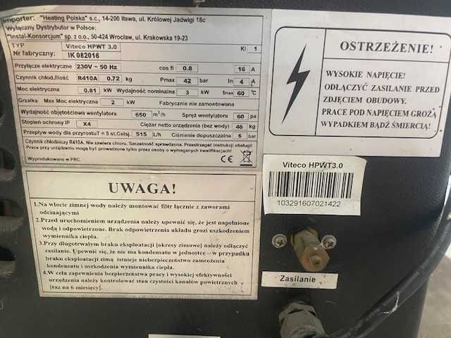 pompa ciepła/c.w.u. viteco 3 kw z zasobnikiem 300 l