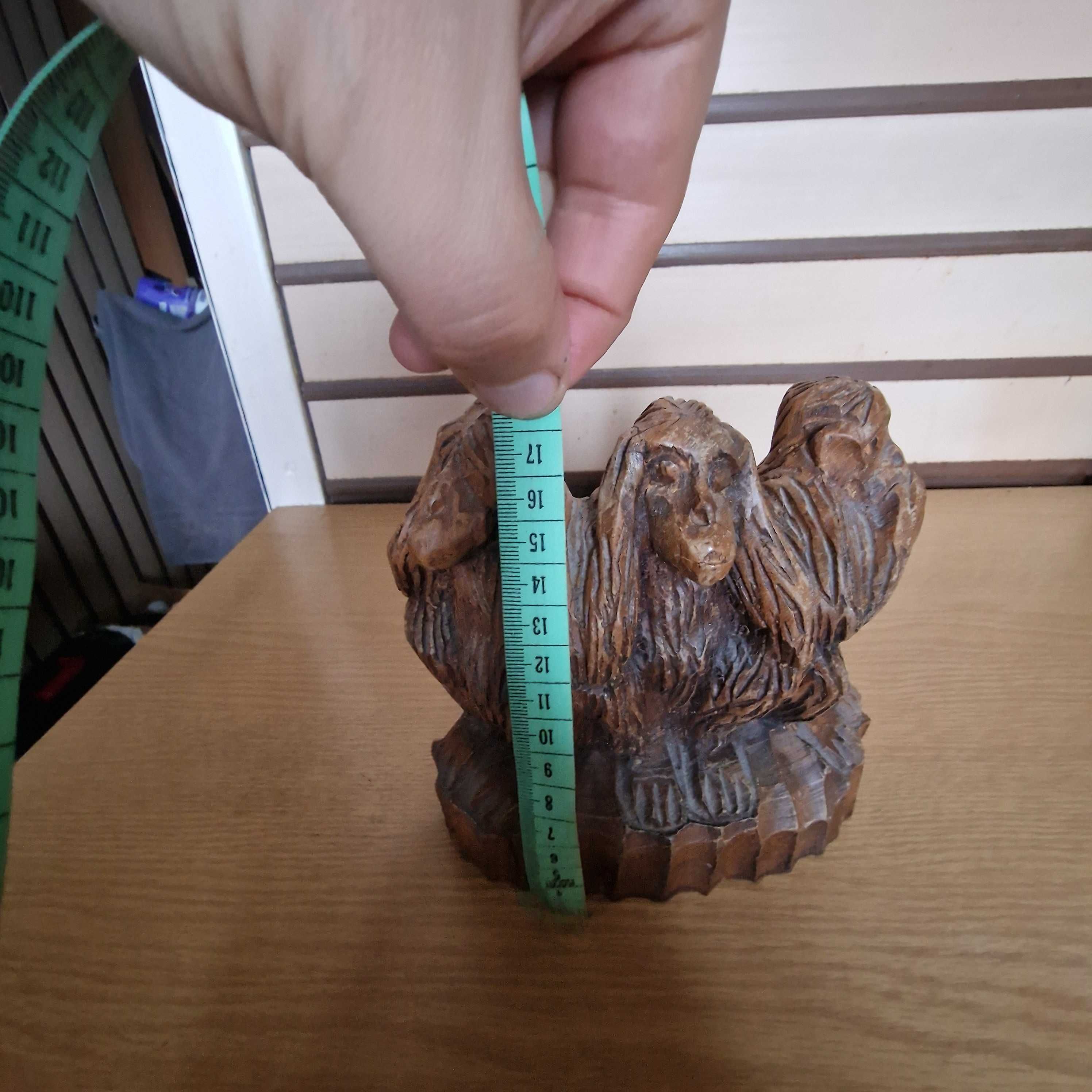 Rzeźba figurka 3 małpki drewno egzotyczne
