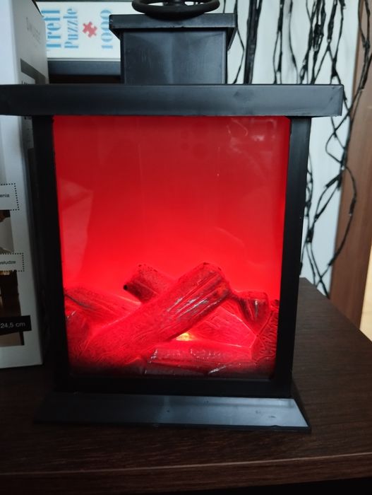 Nowy lampion kominek elektryczny LED