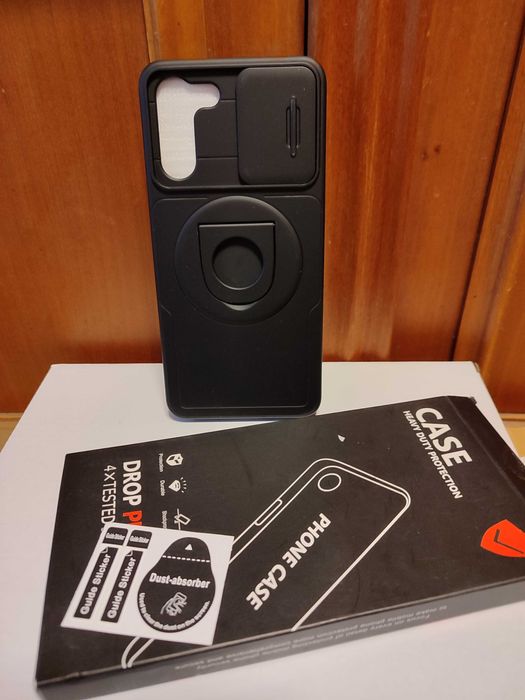 Чехол с защитой камеры и стекло для Samsung S21 Plus