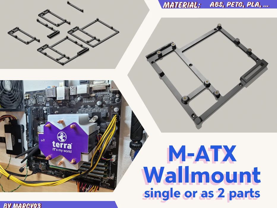 Suporte M-ATX Aberto para Parede
