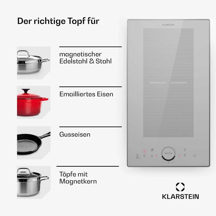 Індукційна варильна поверхня Klarstein Delicatessa Slim Domino