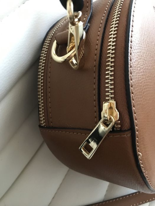 Torebka ze skóry naturalnej Marco Mazzini ciepły brąz