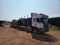 Scania G320  Scania V560 6x4 z dźwigiem plus przyczepa. Zestaw do przewozu drewna.