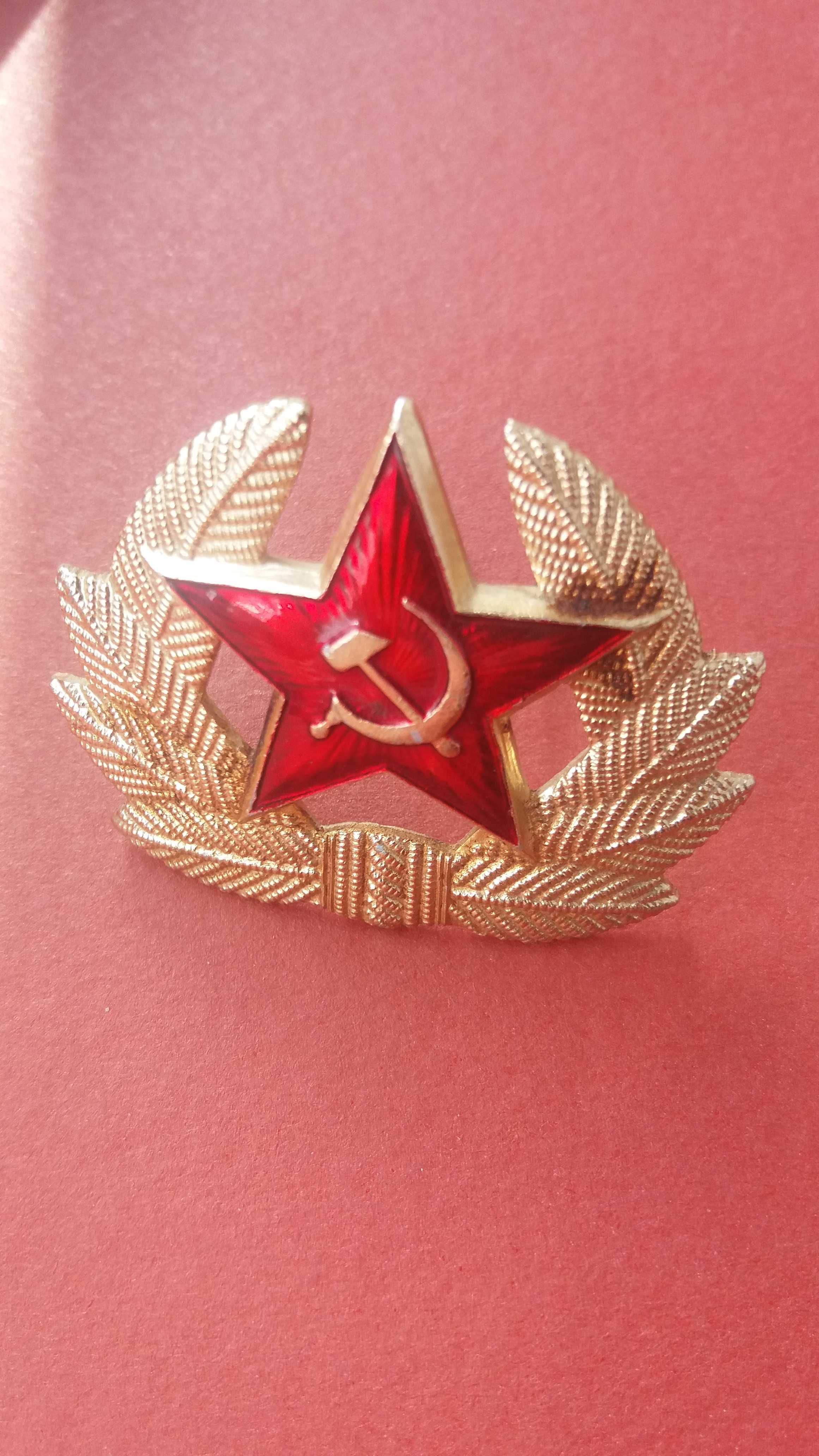 CCCP - ZSRR Gwiazda z Sierpem i Młotem  - emblemat na czapkę