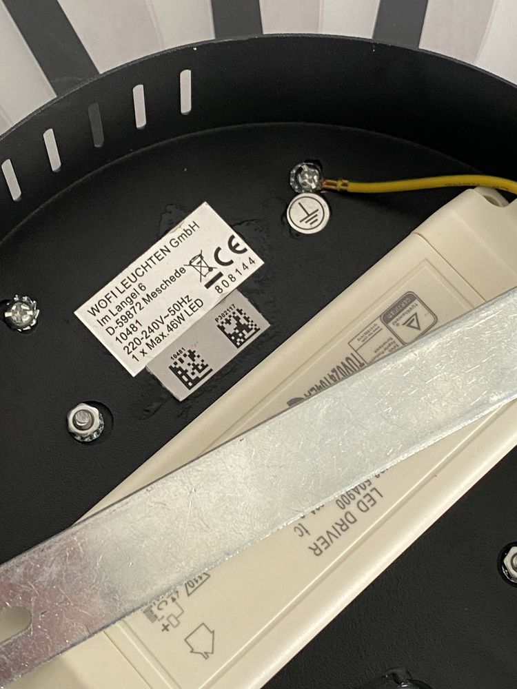 Plafon na ścianę sufit led czarno biały lampa wisząca słońce nowa