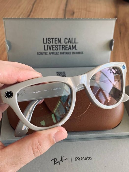 Окуляри Ray-Ban Meta Skyler SHINY CHALKY GRAY Transitions Sapphire