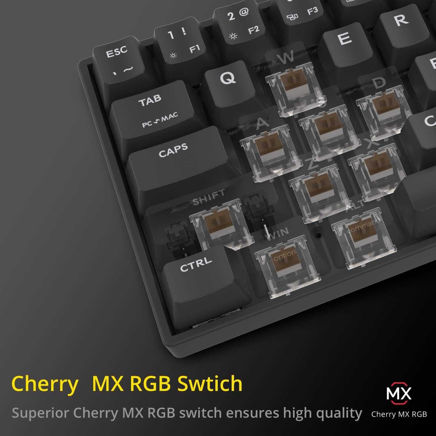 DREVO Calibur V2 TE RGB 60% przewodowa mechaniczna klawiatura