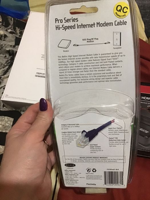 Hi-speed internet belkin - кабель для модему або патч корд