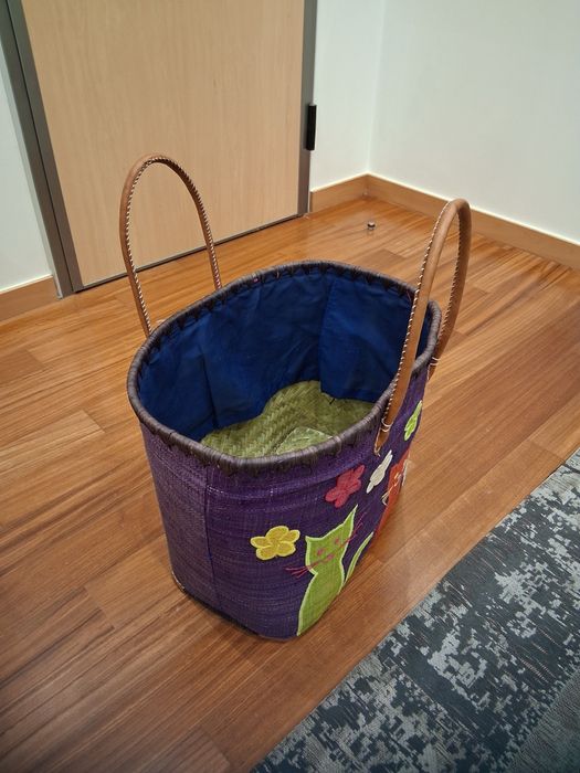 Saco de praia em palha