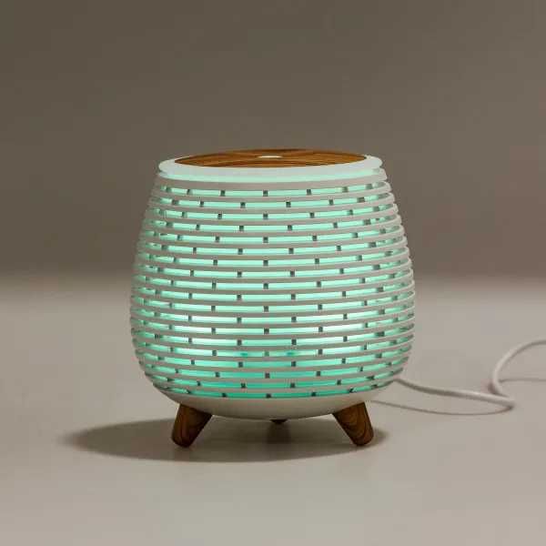 Зволожувач повітря аромадифузор з підсвічуванням 140 мл, білий, чорний