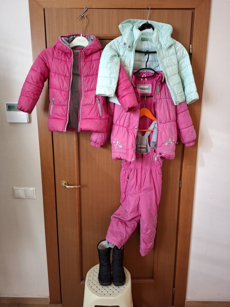 Зимняя куртка, комбинезон Lenne, сапоги, Benetton