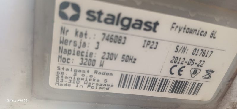 Frytownica Stalgast 8L – 3200W, sprawna, gotowa do pracy!