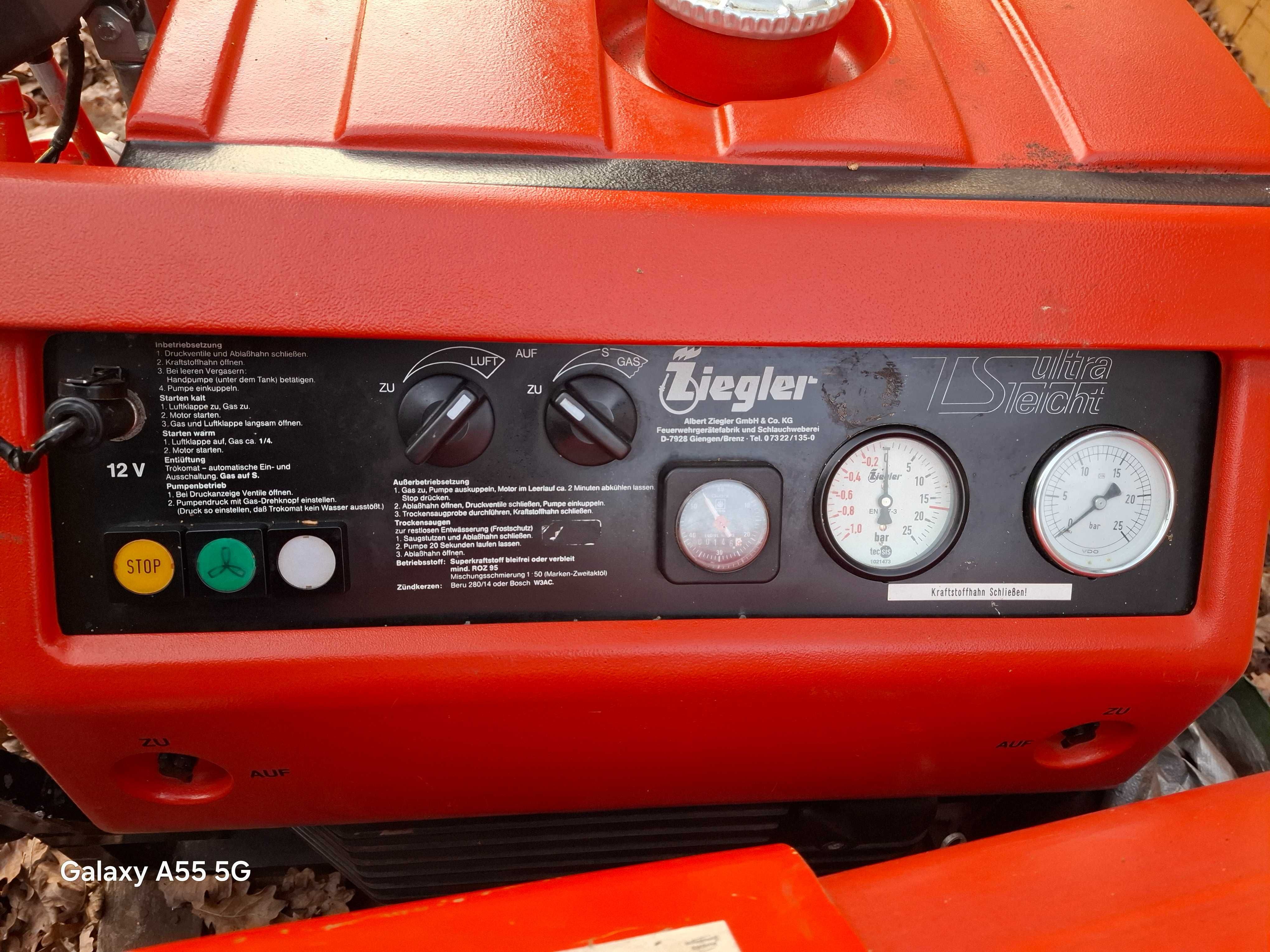 Motopompa Ziegler Ultraleicht Ts 8/8 Pompa Strażacka Nawadnianie Hirh