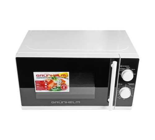 Мікрохвильова піч - 20MX730-W (біла) 20л, 700 Вт, мех. (GRUNHELM)