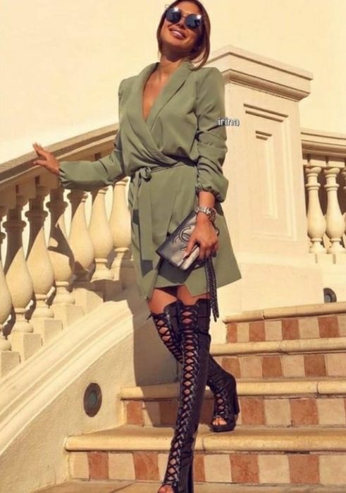 Новое платье цвета хаки