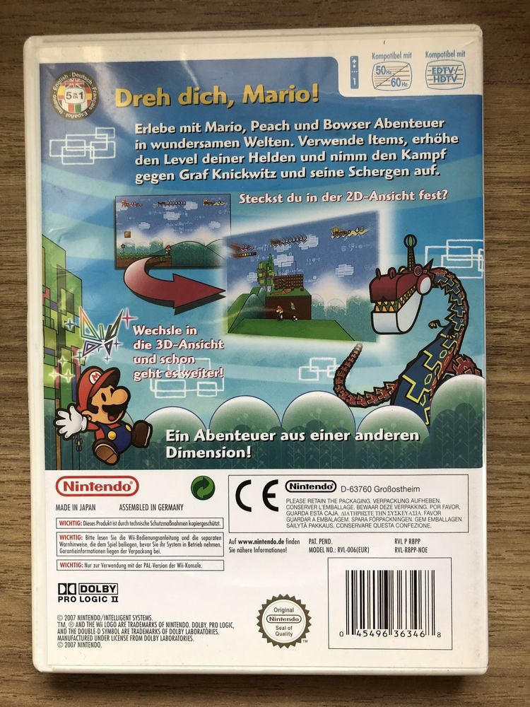 Gra Super Paper Mario konsola Wii bdb