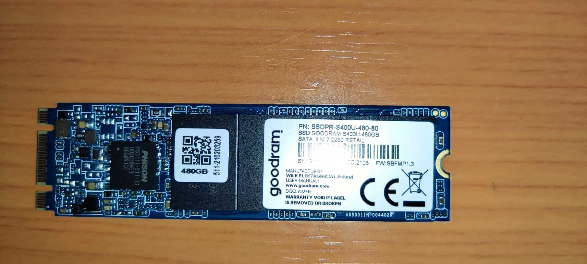 M.2 SATA 2280 GoodRam S400U 480GB