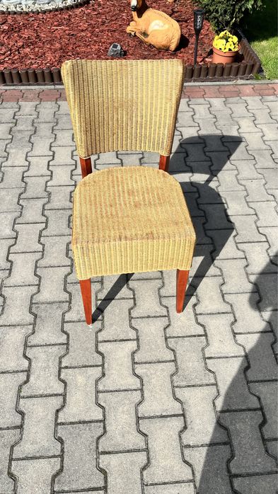 4 krzesła drewno bukowe ratan mocne