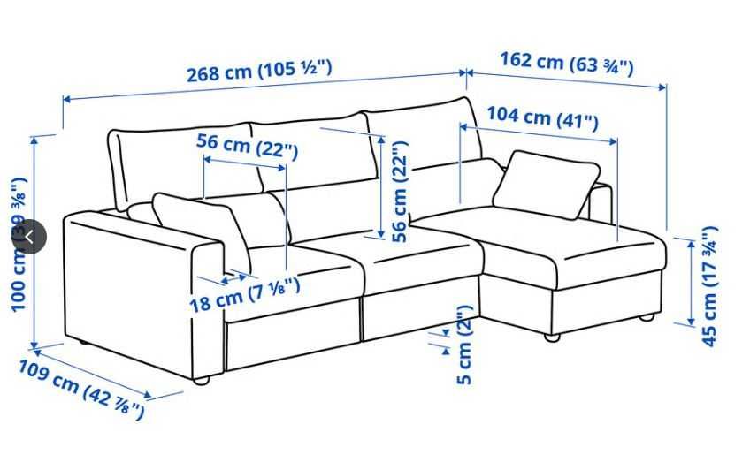 Sofá 3 lugares IKEA ESKILSTUNA chaise longue