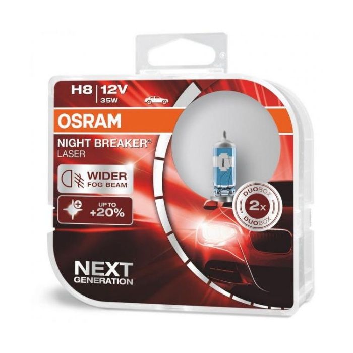 Lâmpadas Osram Night Breaker Laser Next +150% H1/H3/H4/H7/H8/H11/HB3