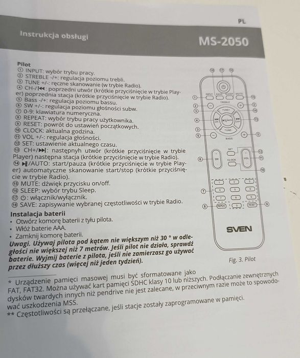 Zestaw muzyczny  2.1 ze wzmacniaczem i wieloma funkcjami - SVEN
