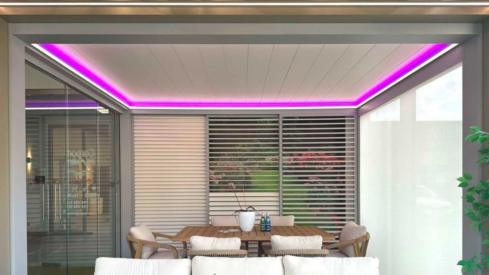 Pergola tarasowa lamelowa