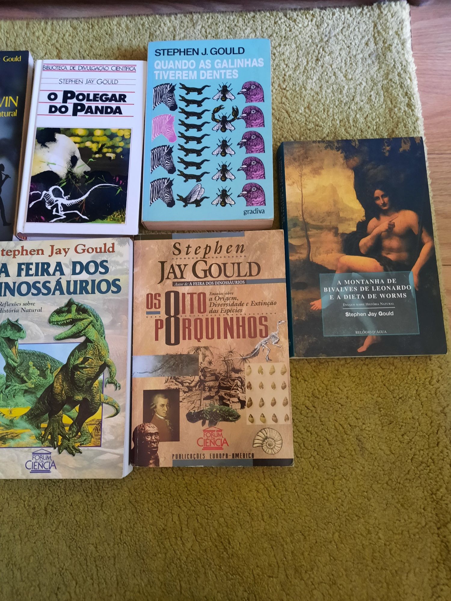 Stephen Jay Gould - Lote de sete livros sobre Evolução