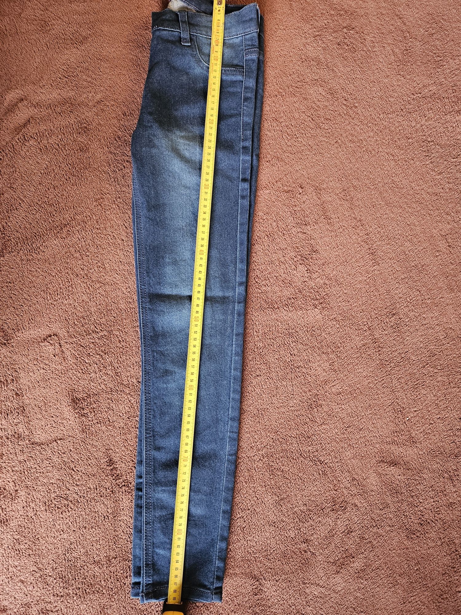 Spodnie jeansy rurki dziewczynka 140