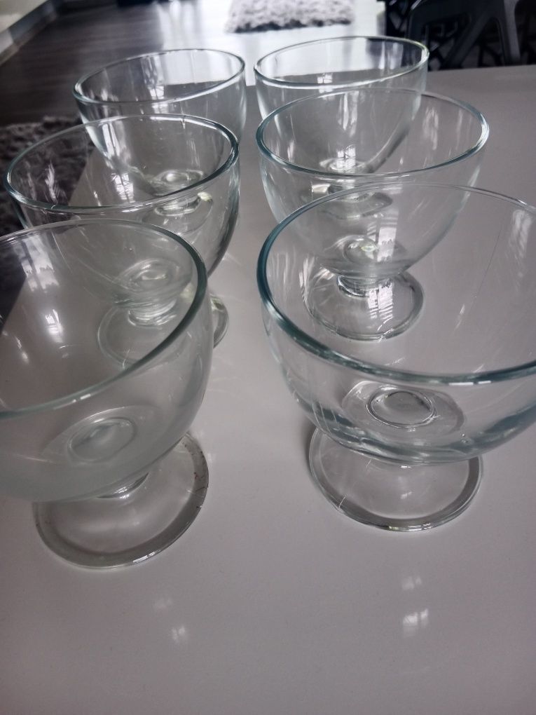 12 pucharków nowe grube szkło