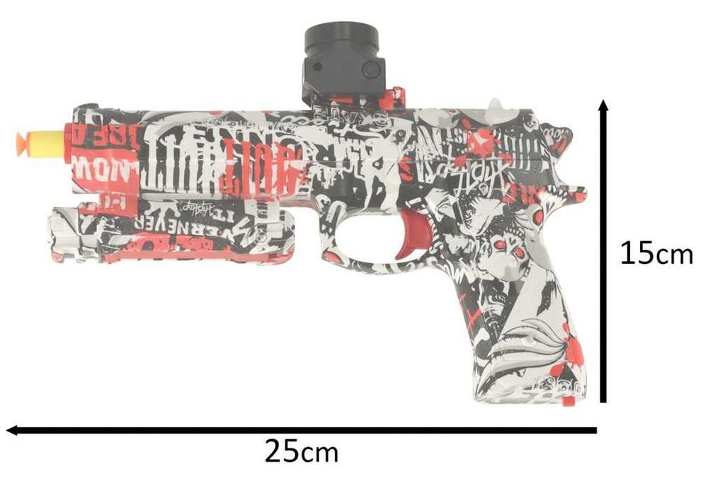 Pistolet Elektryczny Na Kulki Żelowe Glock Gel Blaster Gun USB +Naboje
