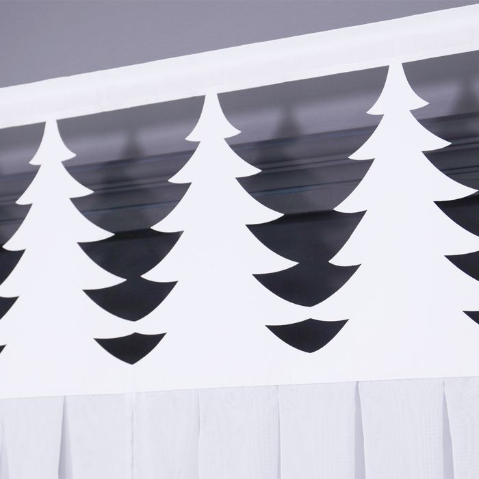 Panel świąteczny z choinkami i pomponikami