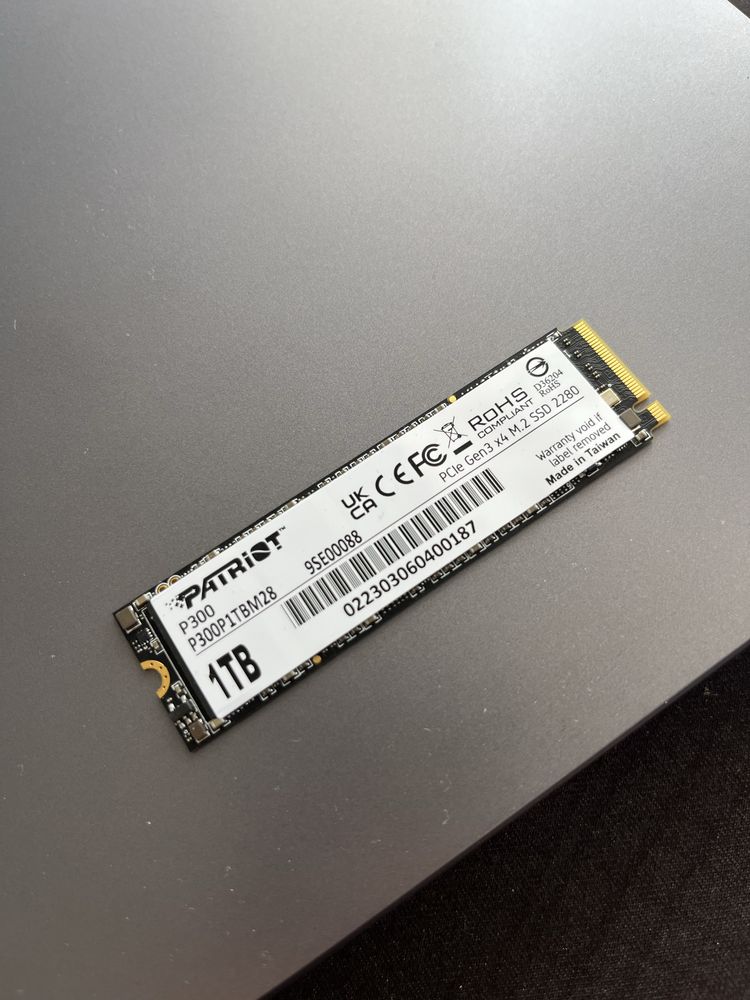 SSD-диск Patriot P300 1TB M.2 (2280 PCI-E) NVMe x4 (P300P1TBM28)