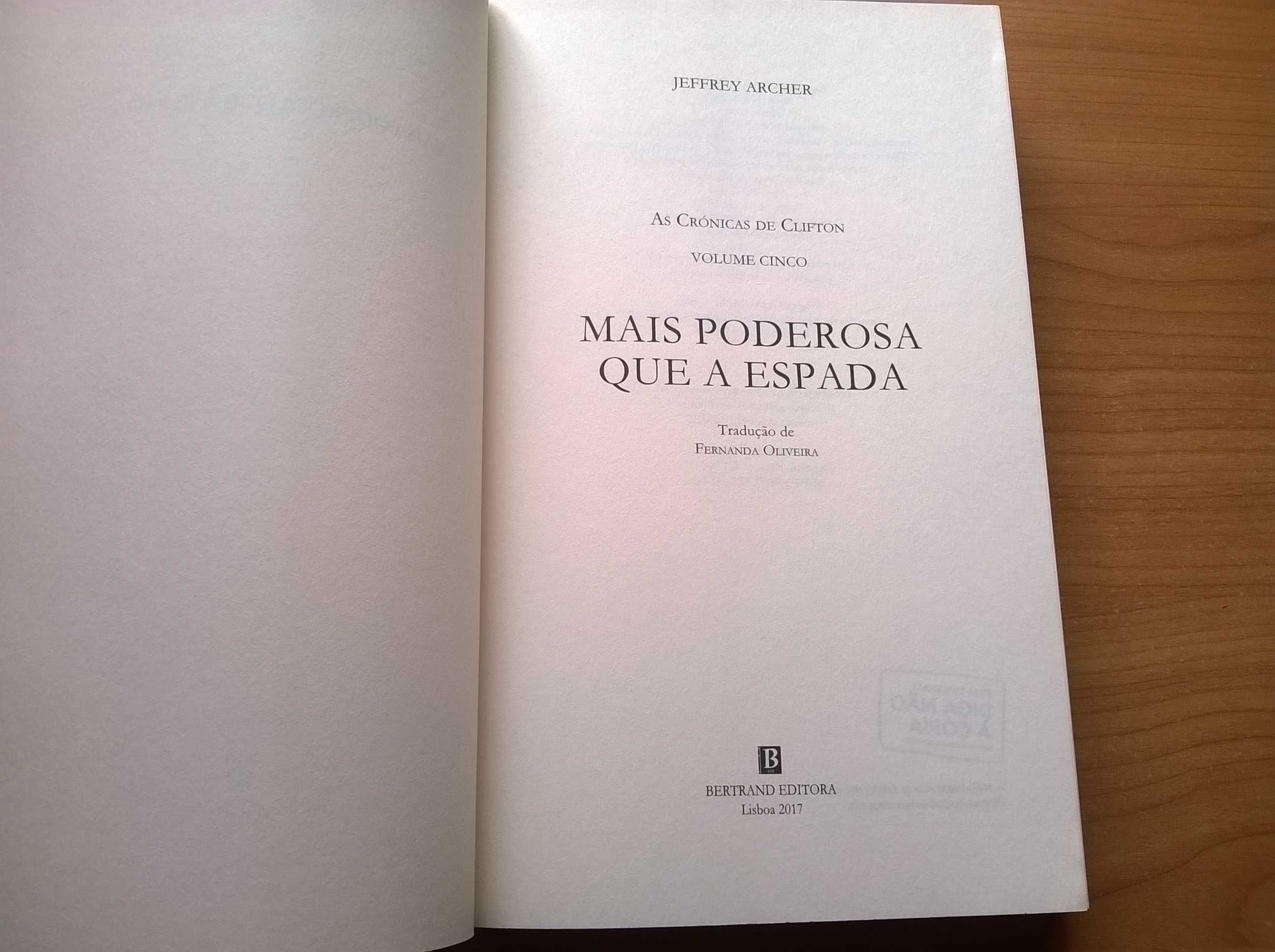 Mais Poderosa que a Espada - Jeffrey Archer