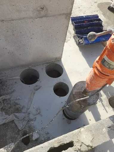 Wiercenie w betonie. Przewierty. Ciecie betonu. Frezowanie podłogowe.