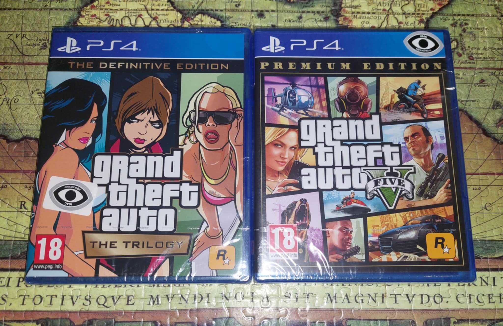 (Ps4) Gta V Premium Edition + Gta Trilogy Novos e Selados