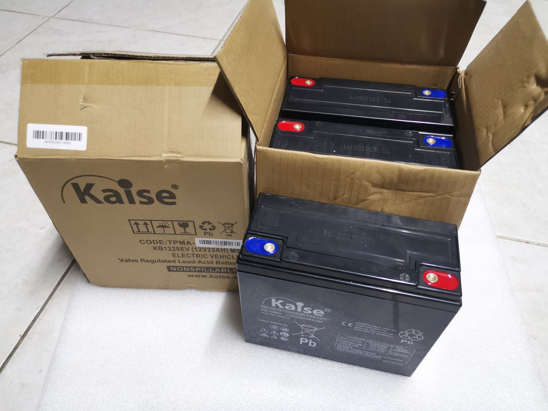 Baterias 12V 20Ah 36V 48V 60V  SLA chumbo Bicicleta Scooter eléctrica