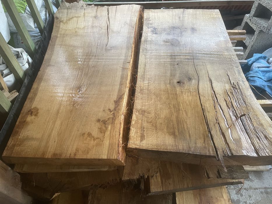 Dębowe deski baliki Dębina, foszty 70mm i 35mm plastry 80mm