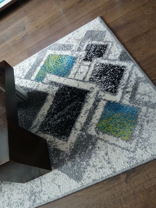 DYWANIK 80x 150 cm Szary bardzo ładny w kostki