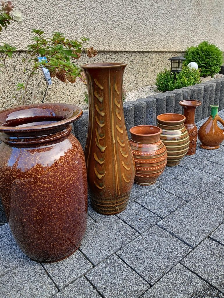 wazony Bolesławiec ceramiczne gliniane we wzory PRL staropolskie
