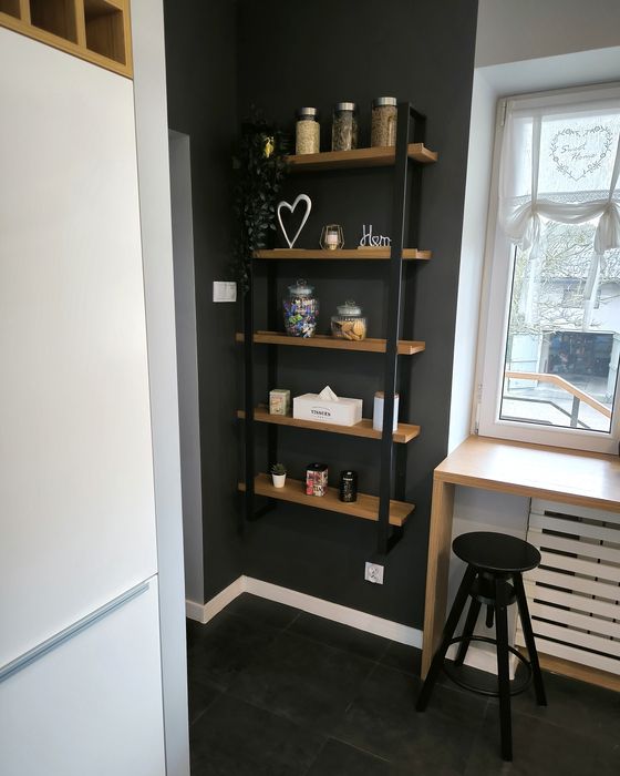 Wyprzedaż ostatnie 2 sztuki, Regał/półki dębowe z litego drewna loft i