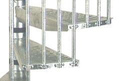PROMO! Schody stalowe, spiralne zewnętrzne RONDO ZINK 140 cm