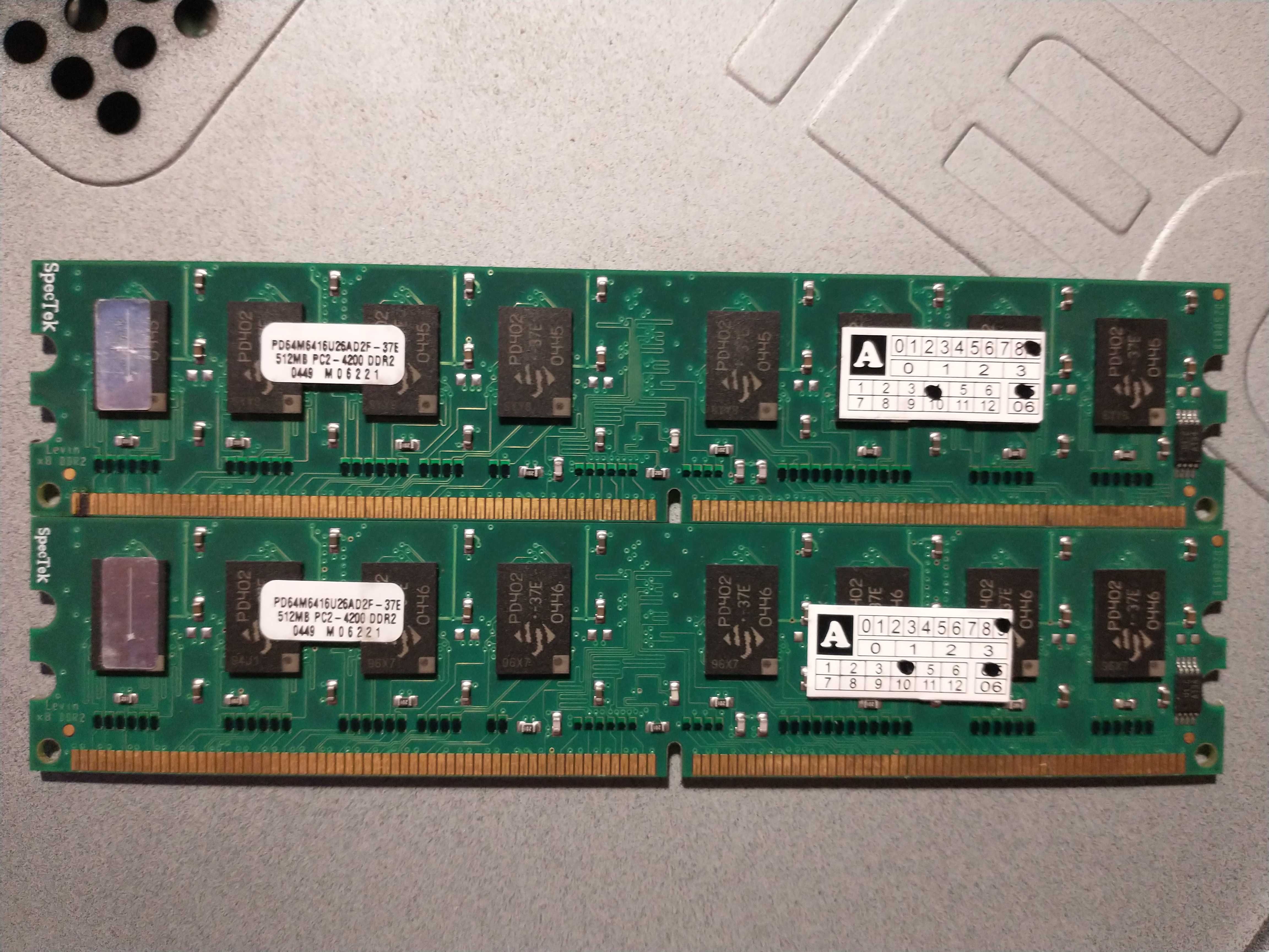 Pamięć RAM, DDR2, DDR2-533, 266 MHz, PC4200, 512 MB