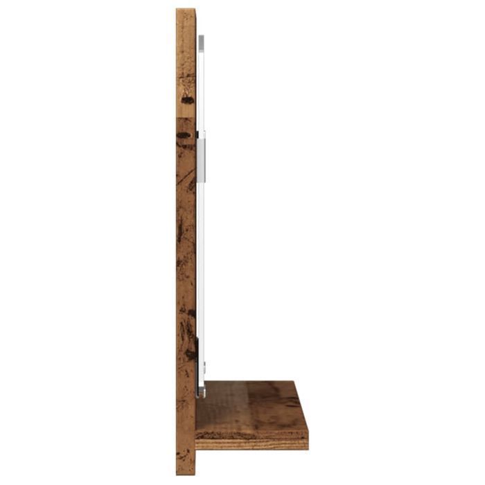 vidaXL Szafka łazienkowa z lustrem, stare drewno, 40x11x37 cm