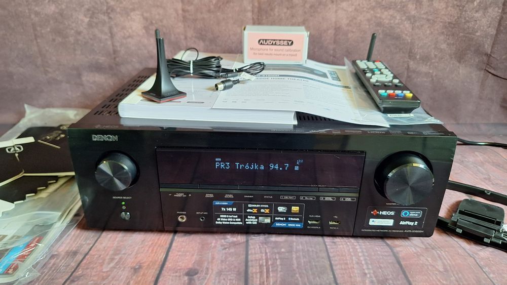 7.2 Denon AVR-X1600 Wi-Fi BT Heos 4K60p eARC DSD Spotify Atmos Vision