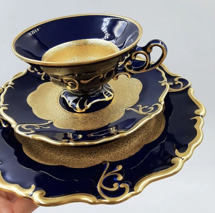 Винтаж. Кофейное трио тройка чашка трійка Jlmenau фарфор Германия