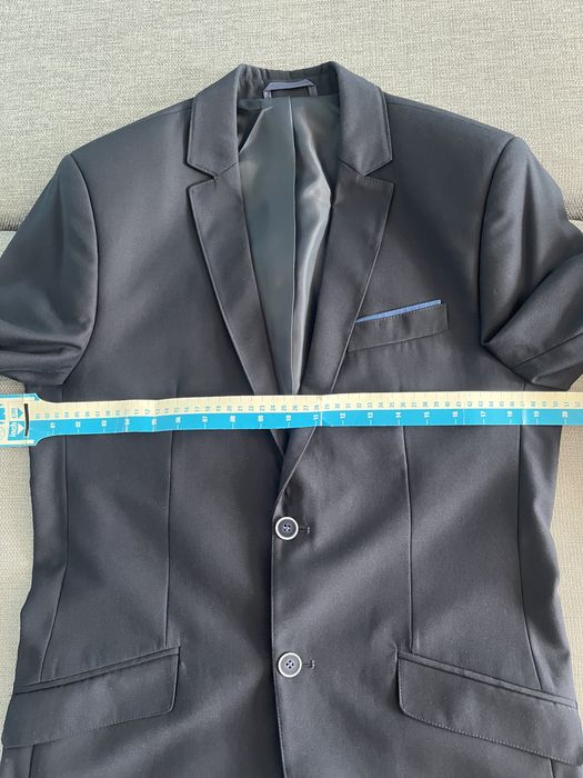 Garnitur granatowy spodnie, marynarka tanio!