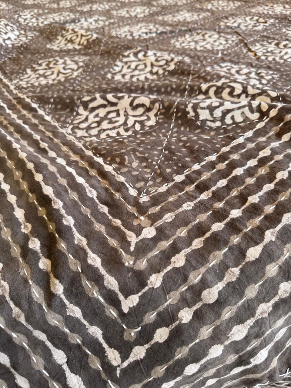 Kapa narzuta bawełniana etno boho Handmade