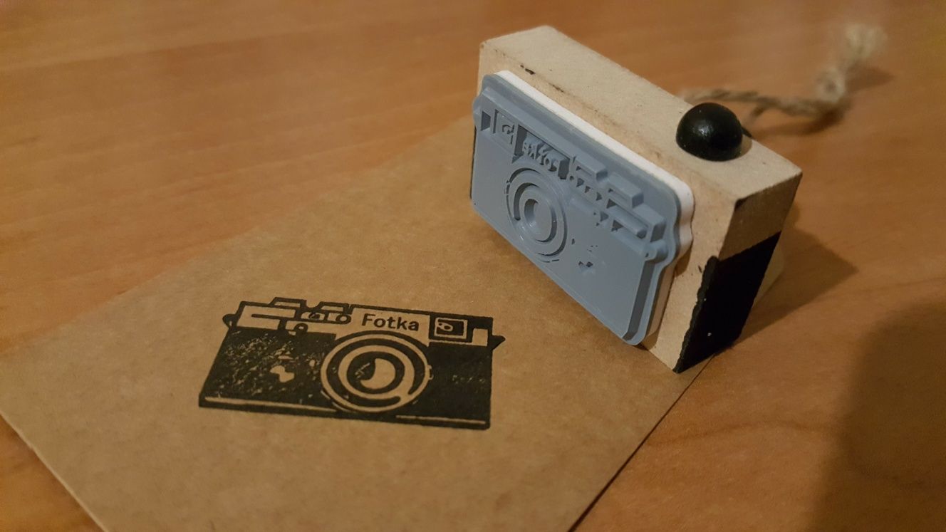 Retro stempel, pieczontka aparat
